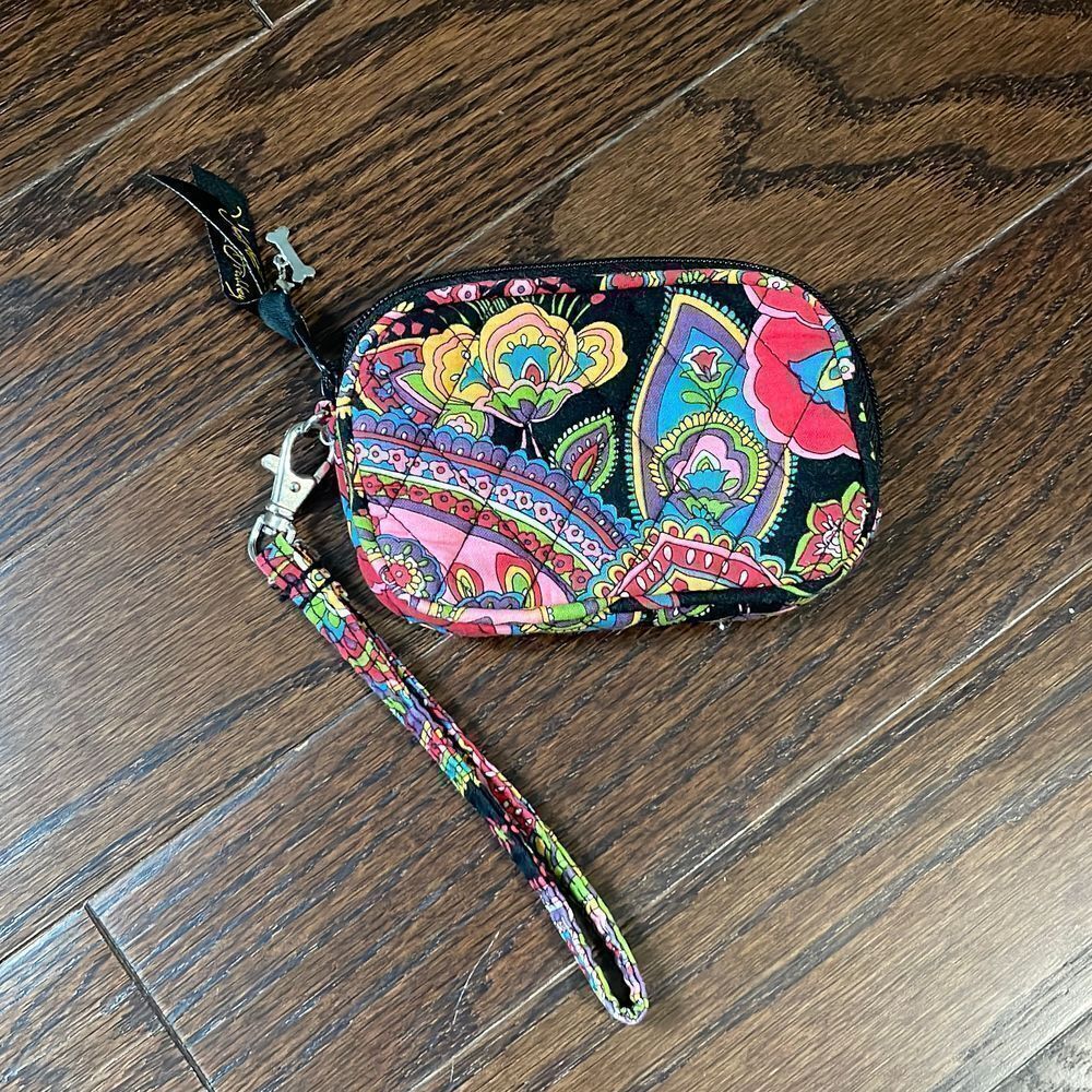 Vera Bradley Wristlet-Black Floral
